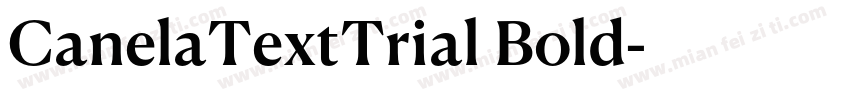 CanelaTextTrial Bold字体转换